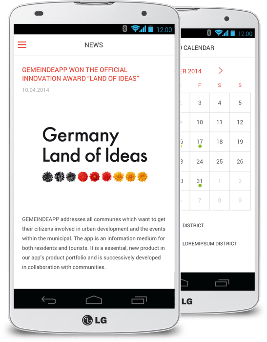 Gemeinde App Second Phones Mockup